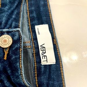 Vervet High Rise Raw Hem Crop Skinny